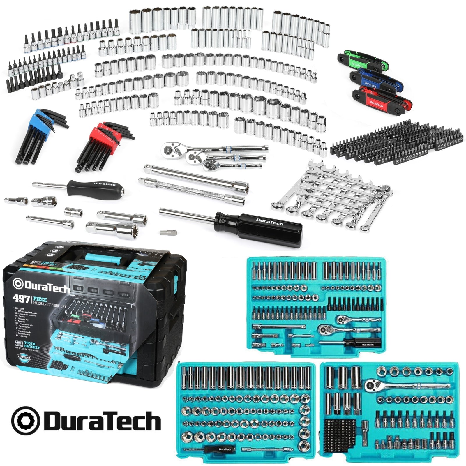 DURATECH 497 Pcs Mechanics Tool Set by DURATECH