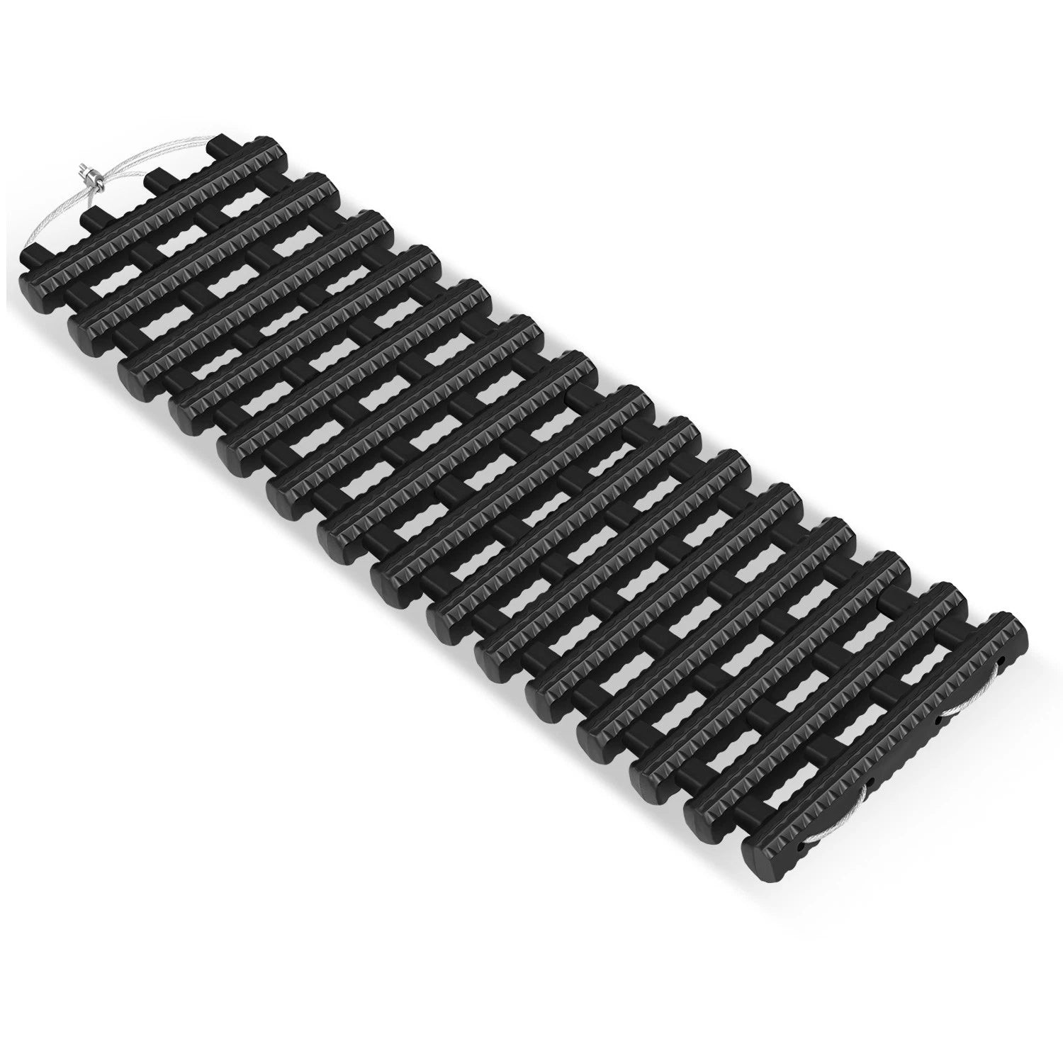 Black 7 Ton 24" L Sand Snow Recovery Traction Tracks Mat For Cars
