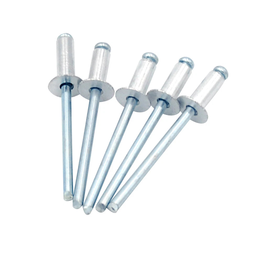1/8" M3.2 Diameter Aluminum Countersunk Open End Blind Rivets Iso