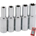 Neilsen Deep Star Profile Sockets E8 - E14 Socket Set 3/8" Socket Rail