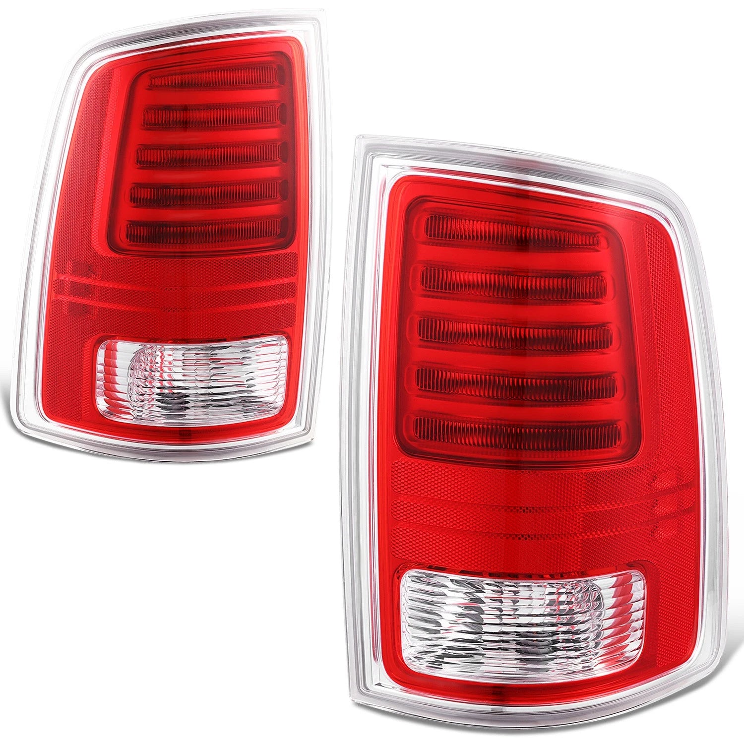 Fit 13-22 Ram 1500 2500 3500 Chrome Housing Red | Built Supply Co