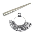 Slim Band Finger Gauge & Aluminum Ring Stick | Us Sizes 1–15 | 2mm