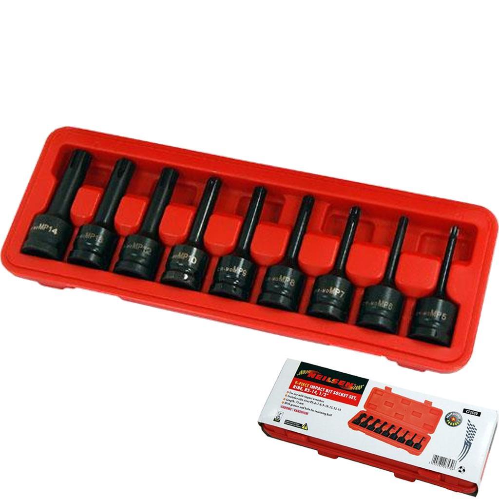 Neilsen 9pc Impact Bit Socket Set by Neilsen