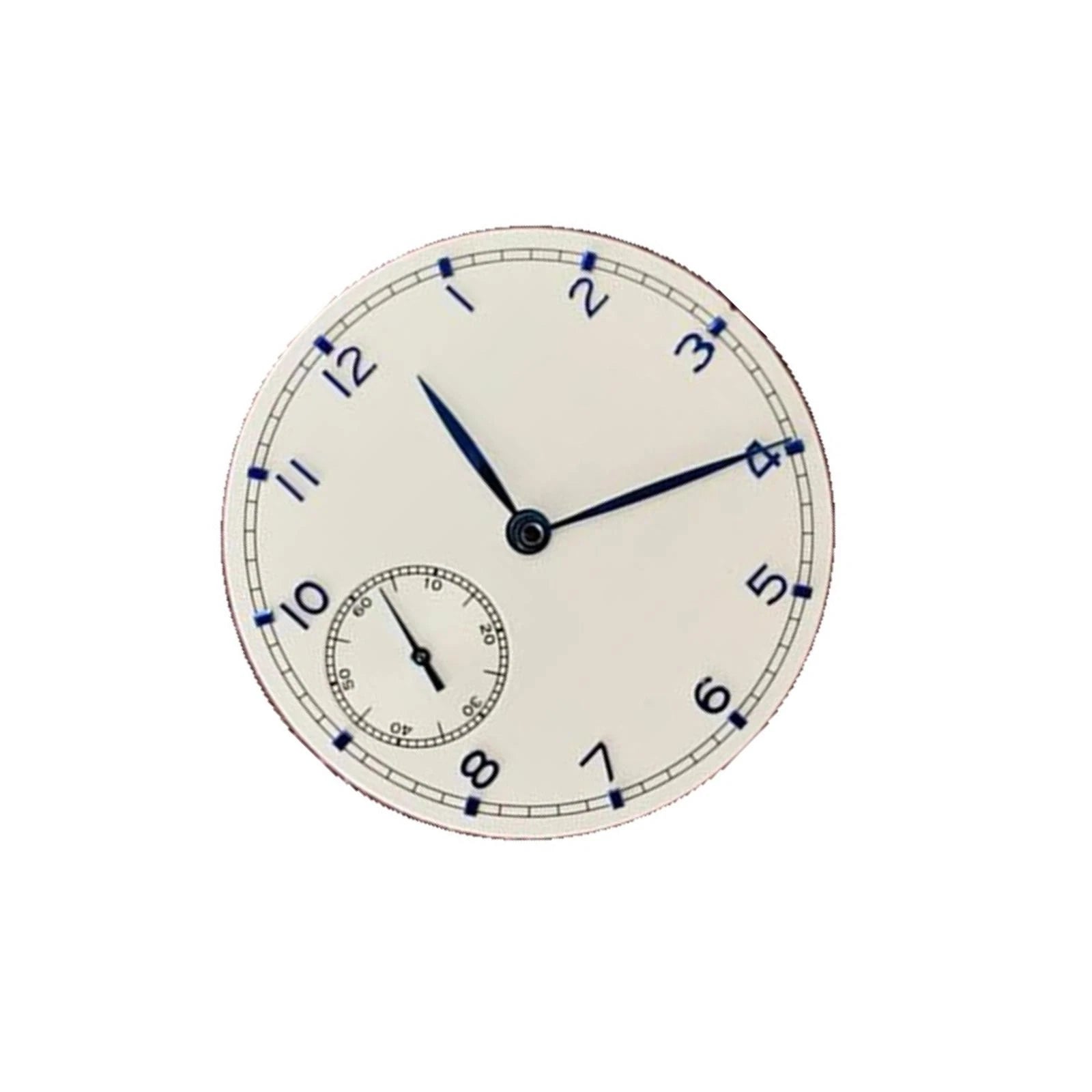 0.4mm Thickness 37mm Watch Dial White Face W/ Hands For Eta 6497