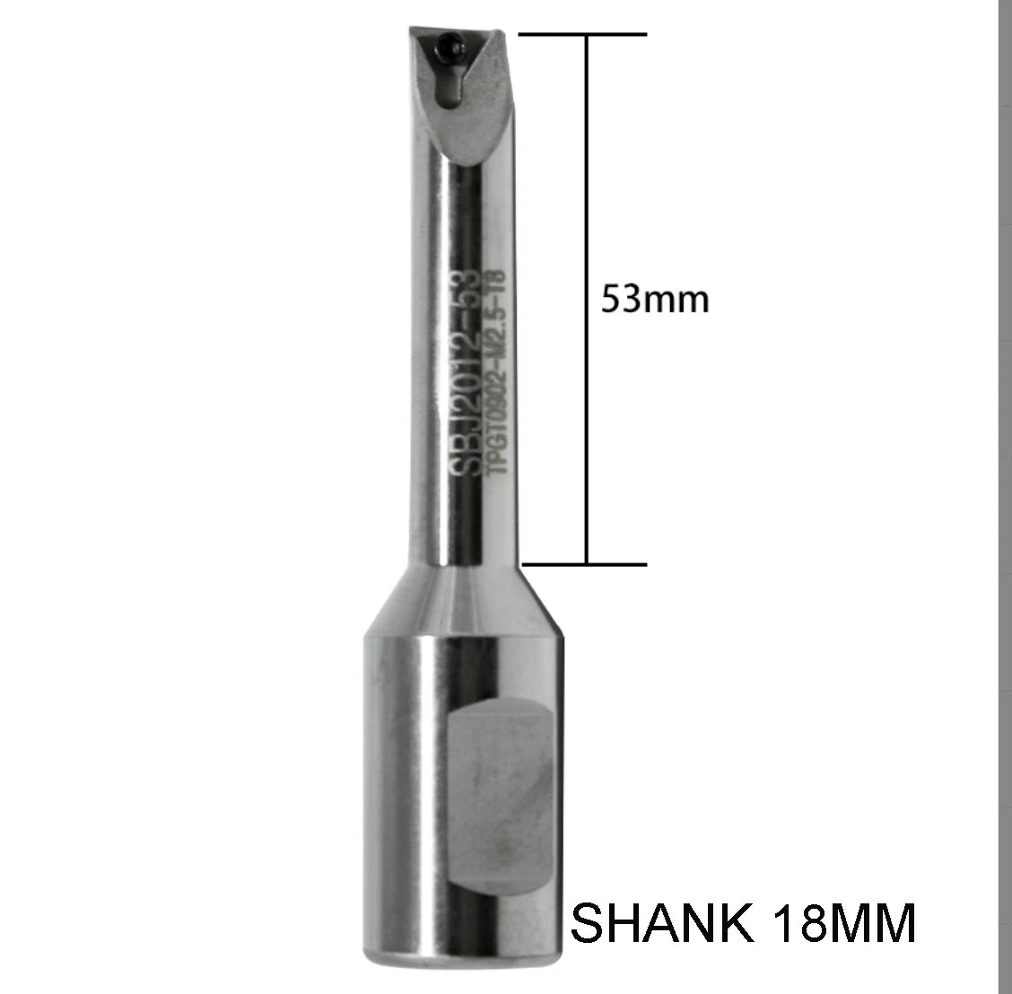 1PC 12MM x 53MM INDEXABLE BORING BAR AND 1PC TBGT09T304 CARBIDE INSERTS