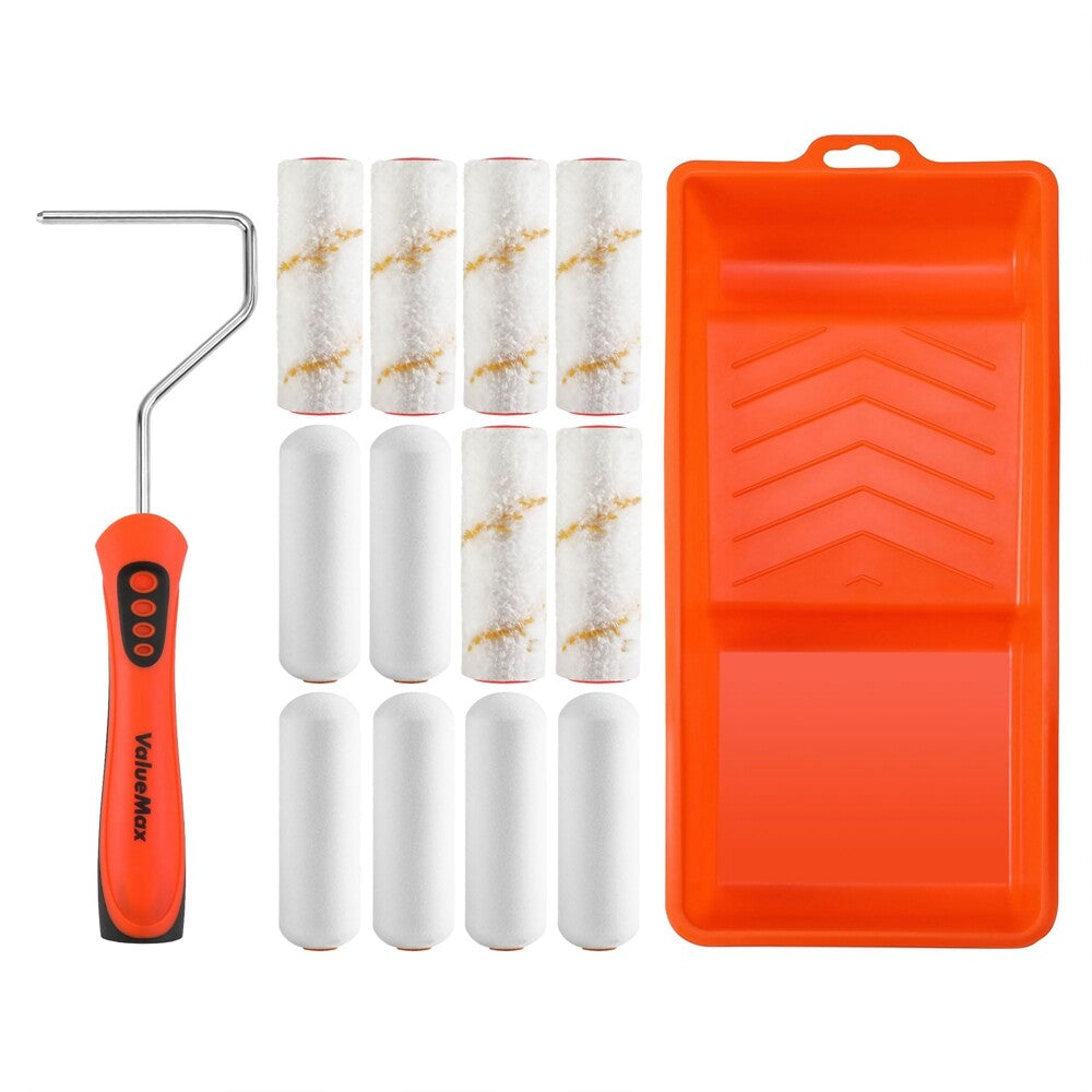 Valuemax 14PC 4-inch Roller Kit Wall Treatments Tool Painting Supplies