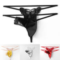 Mens Thong Underwear Breathable Low Waist Butterfly Thin Straps For