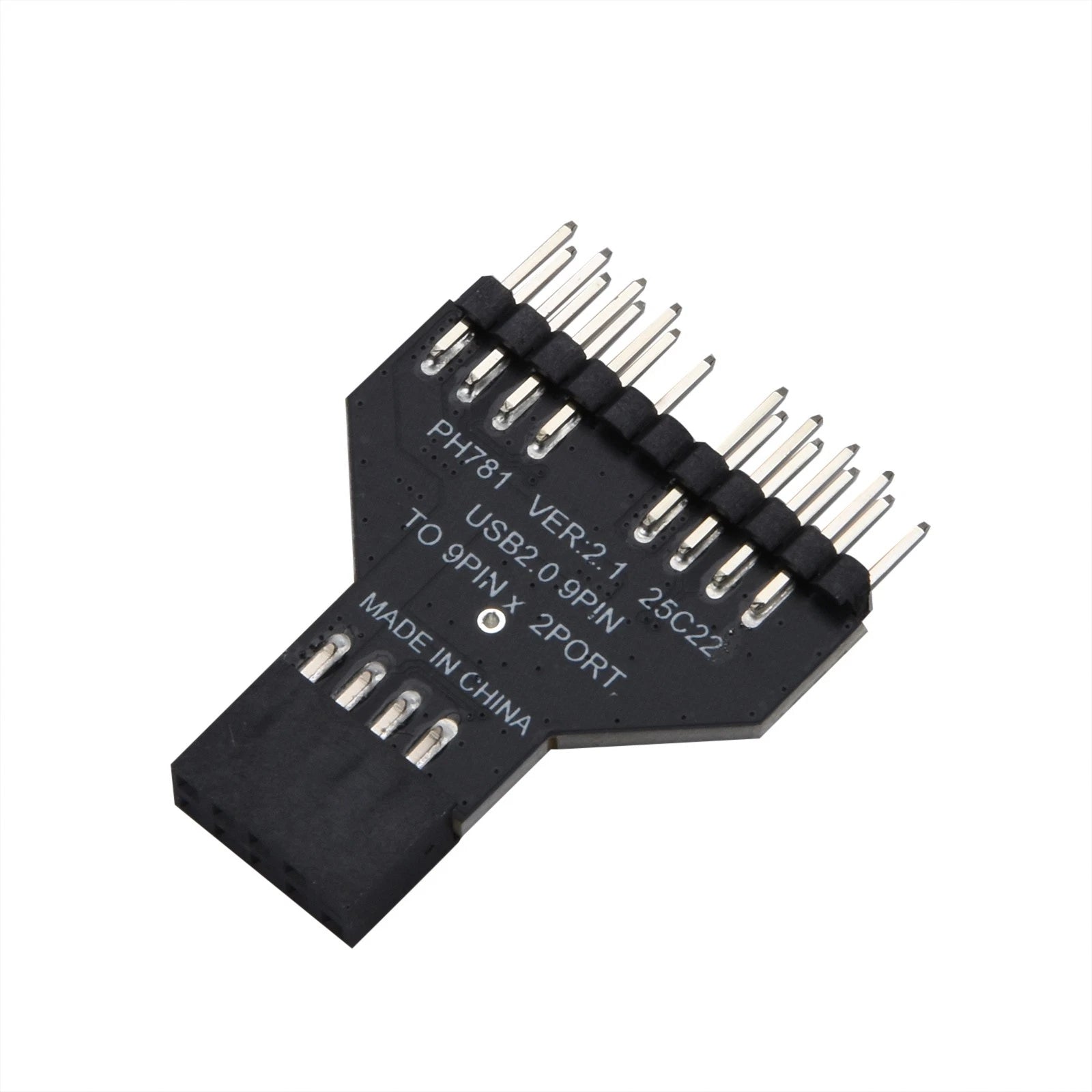 Motherboard Usb 9pin Female 1 To 2 Male Extension Adapter Usb2.0 Hub