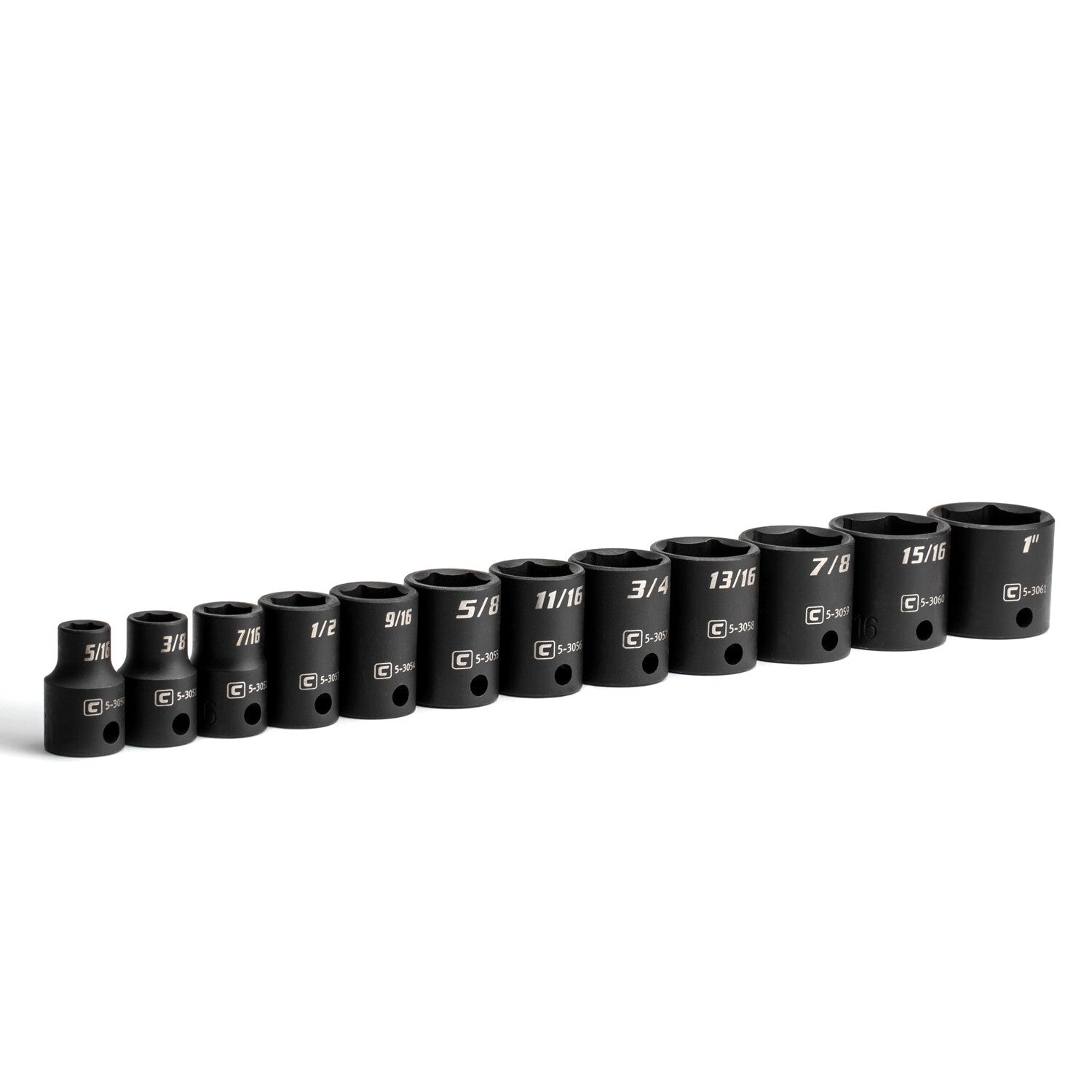 Capri Tools 3/8 In. Drive Shallow Impact Socket Set, 6-Point, Sae