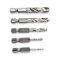 5 Pcs HSS Drill Bit Set For Metal Quick Change 1/4inch Hex Shank