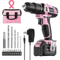 20V Cordless Drill Driver Set 1.5 Ah Battery W/Charger 17PC Accessories Included