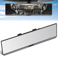 11.8" X 3" X 1" Universal Flat Panoramic Wide Angle Black Rear View