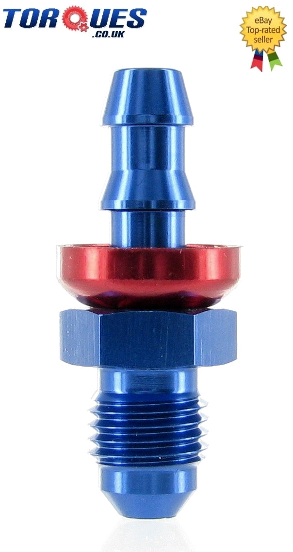 AN-4 STRAIGHT Male 8mm Barb Push-On Brake Reservoir Hose Fitting by Unbranded