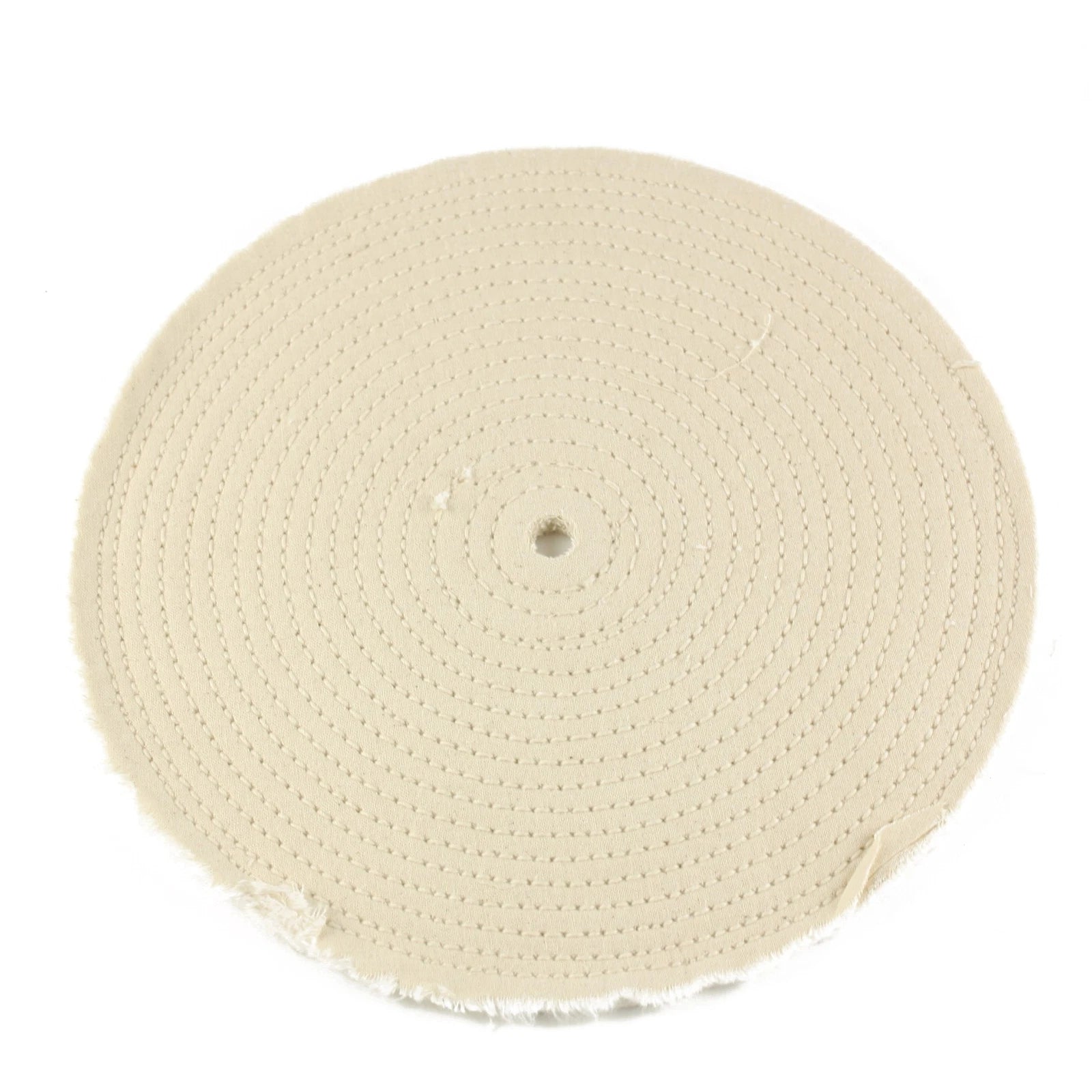 10" x 1/2" Arbor Hole - 20 Ply Spiral Sewn Polishing Muslin Cotton Buffing Wheel