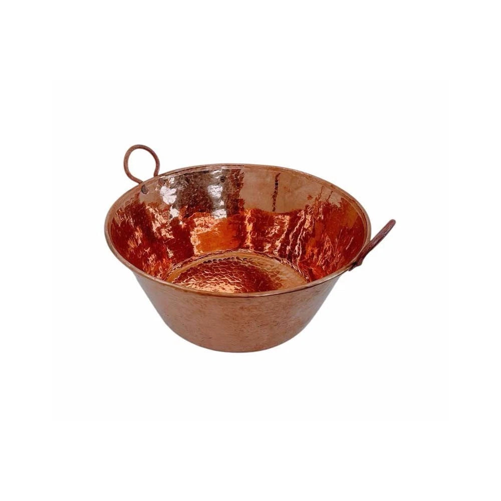 Heavy Duty 18" Cazo De Cobre, Pure Copper Mexican Cooking Pot For