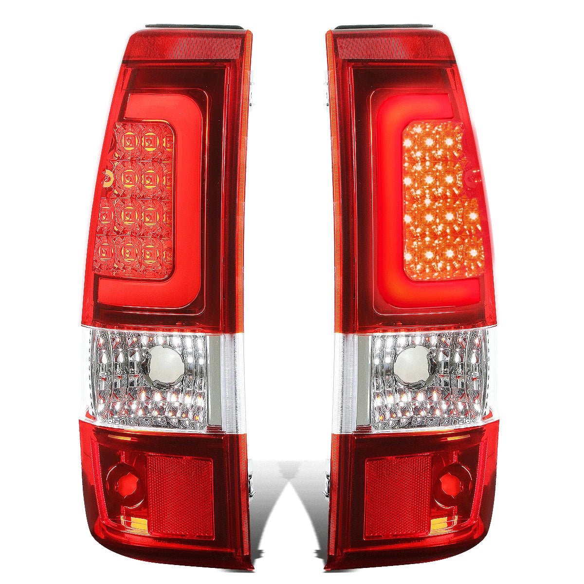 For 2003-2007 Silverado Sierra Pair Red Led C-tube | Built Supply Co