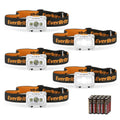 5PCS ‎150LM LED Headlamp 4 Light Modes Headlight Pivoting Head Torch