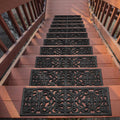 Outdoor Rubber Stair Treads – Scroll Classic Heavy-Duty Non-Slip Stair