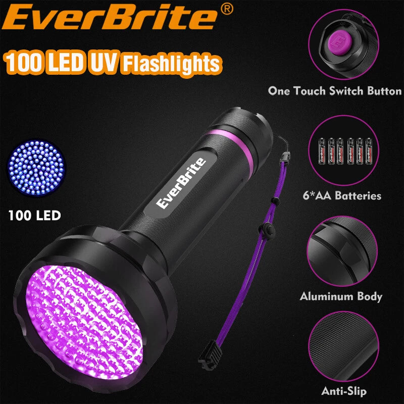 Everbrite 100 Led Black Light Flashlight Uv | Built Supply Co