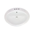 Canal Oval Shaped Drop-in 3-hole Bathroom Vanity Sink 22-1/8" X