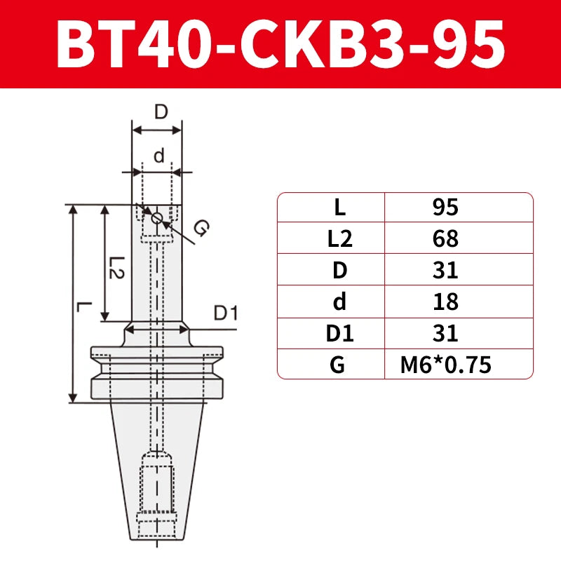 Ckb3 Boring Shank Bt40 Cnc Milling Machine Tool Holder