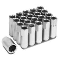 Aluminum Silver 16 Lug+4 Lock Nuts+adapter M12x1.5 20mm Od/60mm Tall