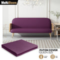 Purple Queen Size Slipcovers Armless Stretch Futon Cove