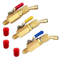 Brass Air Conditioning Hvac 1/4" Shut Valve Part For Ac Charging Hoses