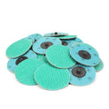 100 Pack - 3" 36 Grit Zirconia+Grind Aid Quick Change Sanding Discs