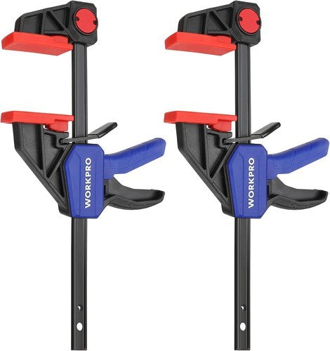 WORKPRO 2-Pack 6" Clamps Quick-Release Wood Clamps/Spreader 