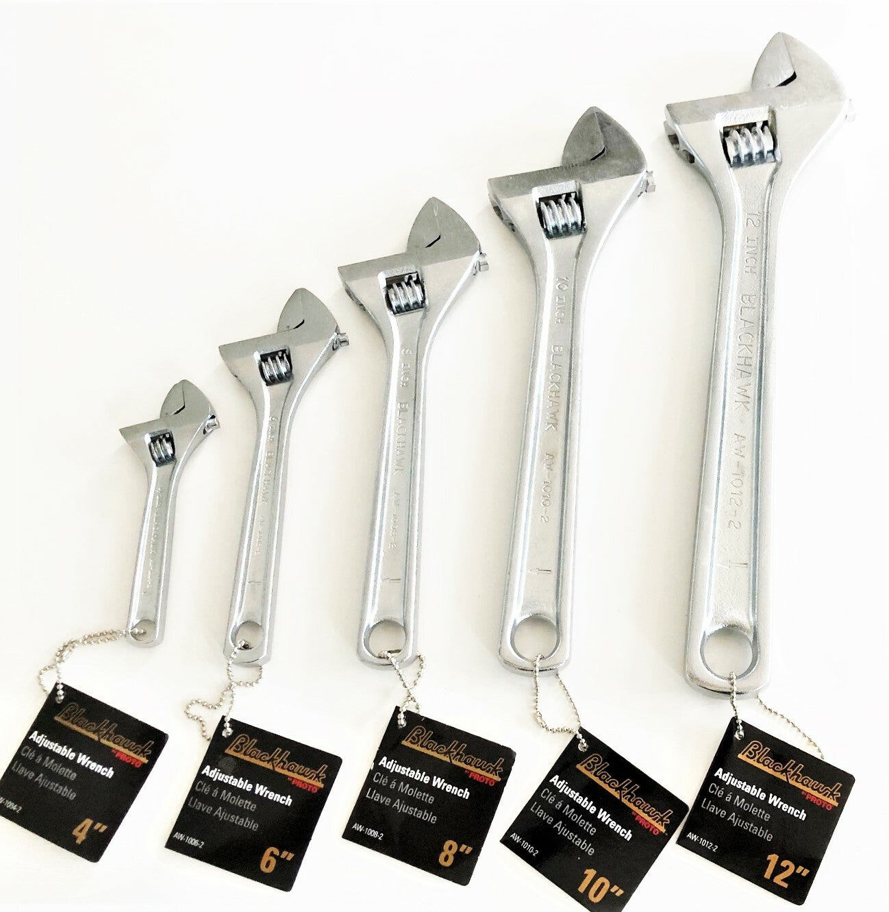 Blackhawk By Proto 5pc Adjustable Wrench Set - 4" to 12" by Blackhawk By Proto
