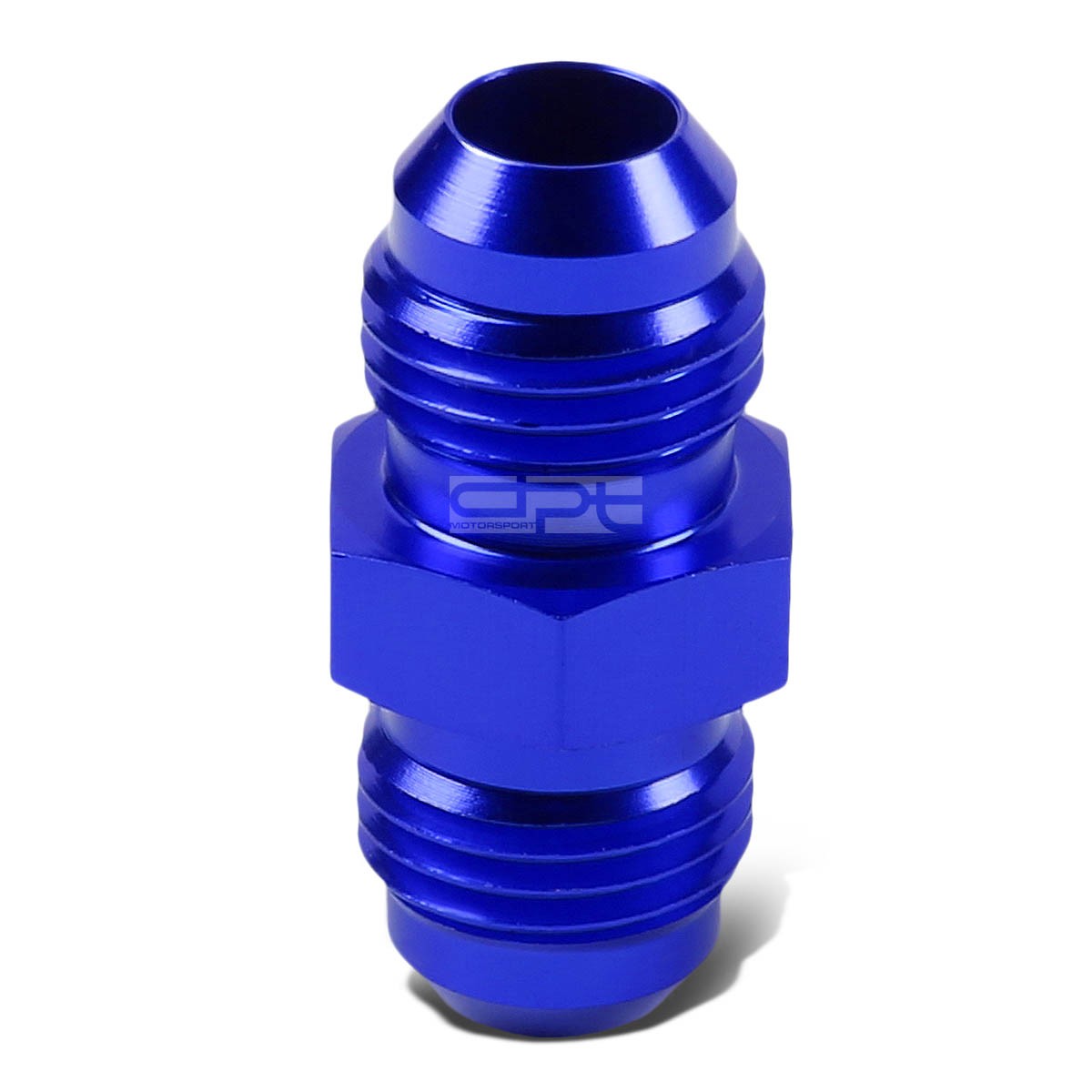 6an an-6 Male Straight Coupler Adapter Flare Blue Gas/oil/h20 Anodized
