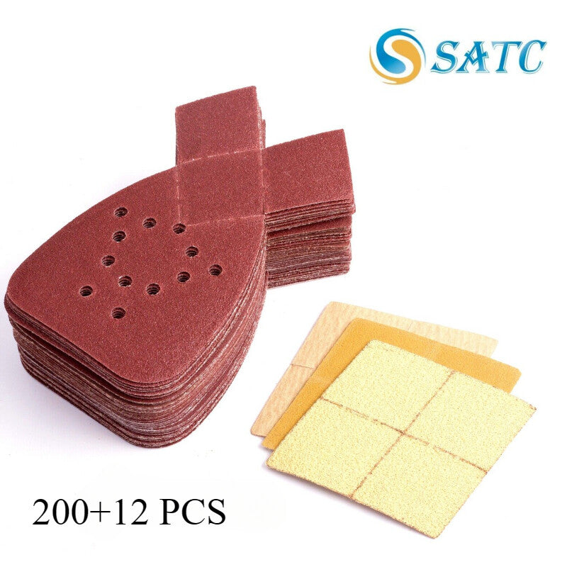 212pc Hook and Loop Sanding Pad Set 60–240 Grit