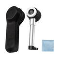 Optical Glass Handheld Magnifier Led Lighted Jeweler Loupe W/ Measure
