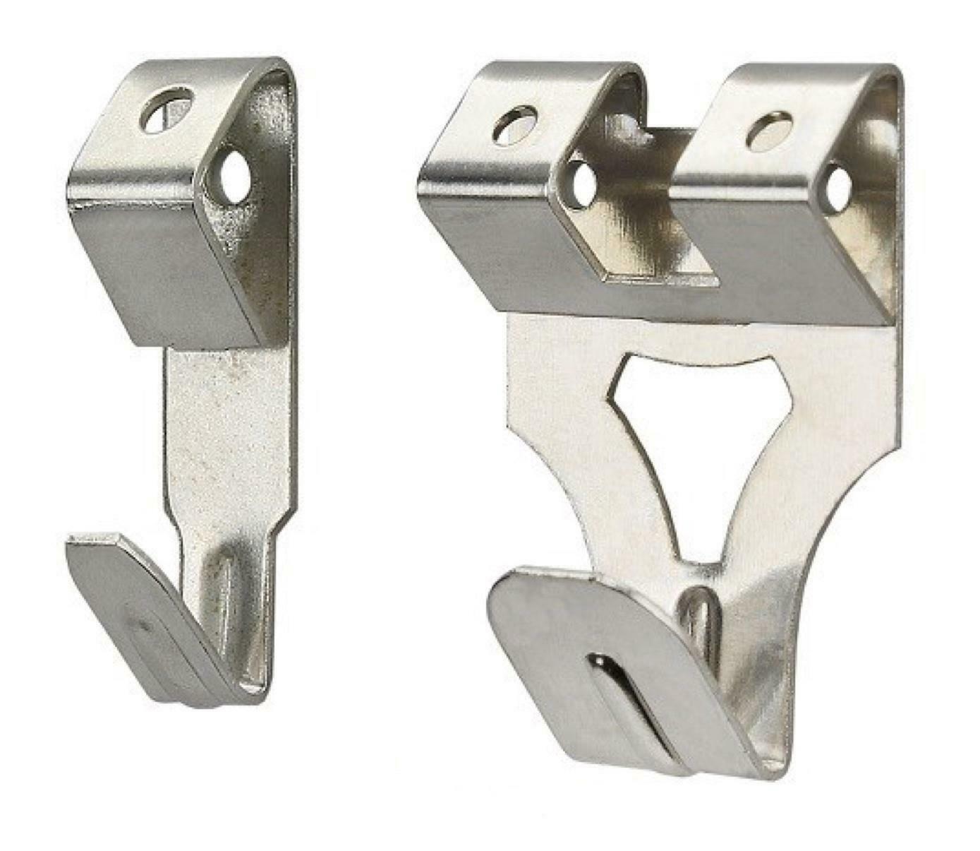 Silver Picture Wall Hooks Decorative Zinc Single/Double 1, 3, 10, 25