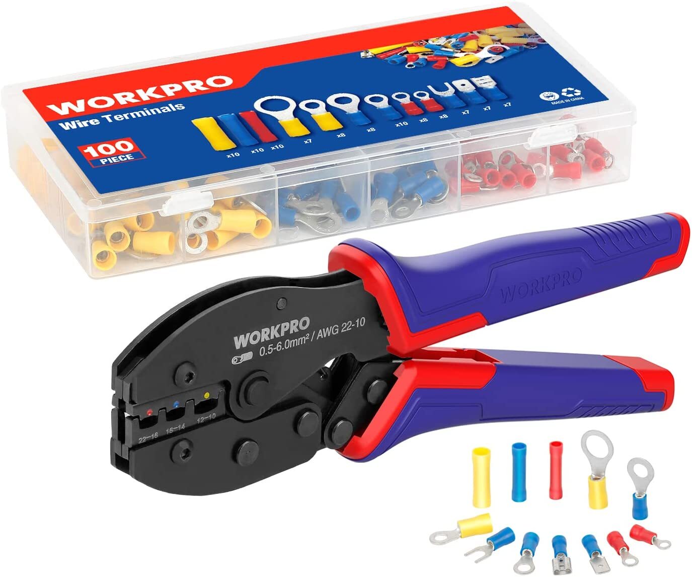 Crimping Tool Kit with 100PC Terminal Connectors by Unbranded