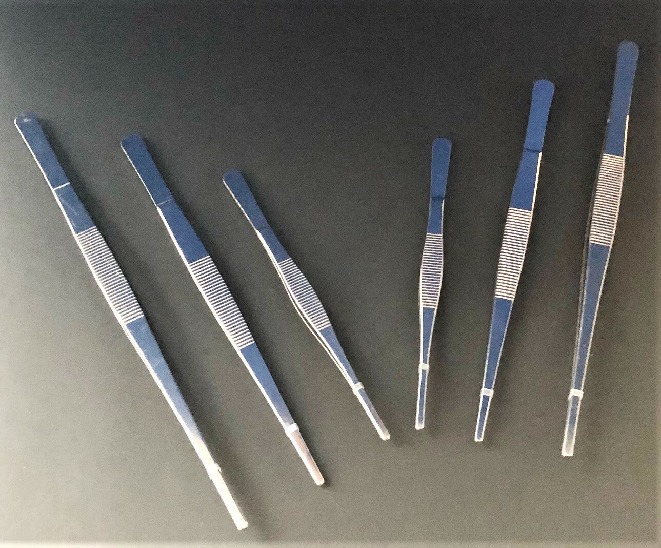 6pc Extra Large Stainless Steel Tweezers Set