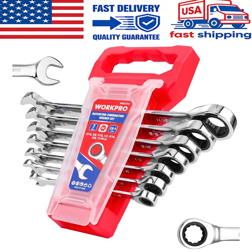 WORKPRO 7-Piece Ratcheting Wrench Set by WORKPRO