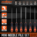 6PC Needle File Set 6" Flat Square Triangular Round Half-Round