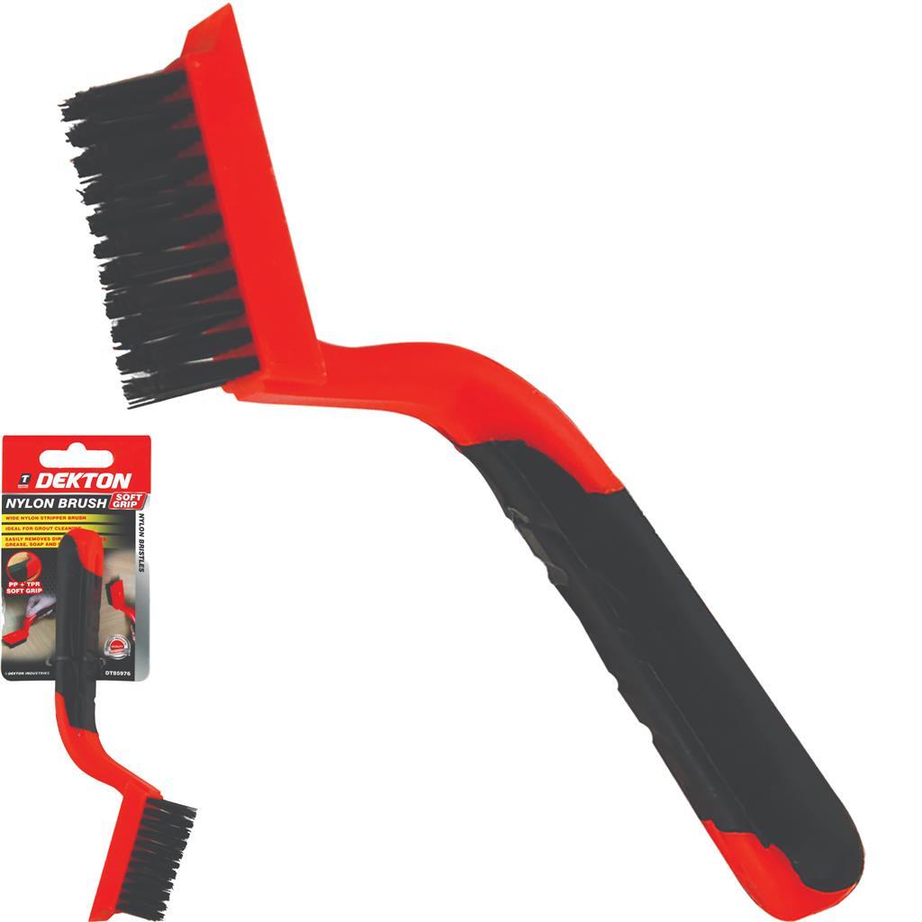 Dekton Soft Grip Nylon Platic Wire Brush Ideal For Rust Paint RemovalOpens in a 