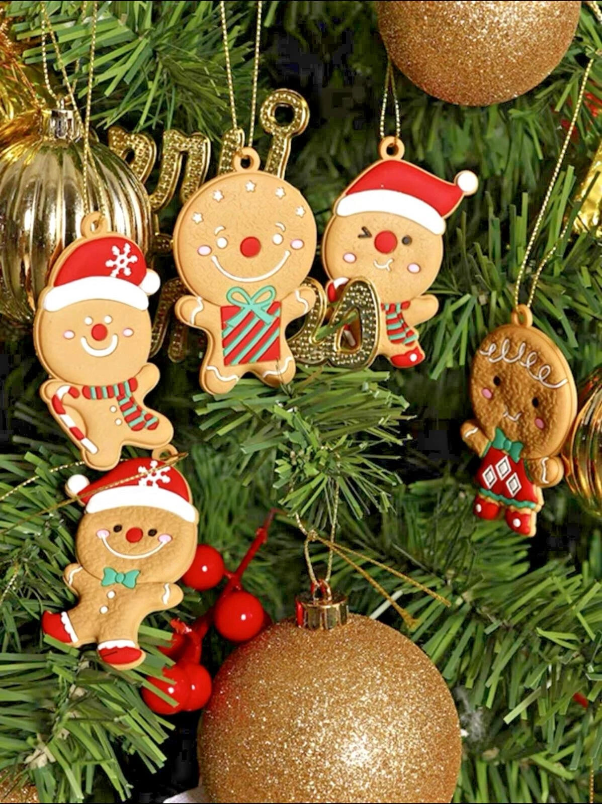 Rubber Gingerbread Man Hanging Decoration Tree Christmas Ornaments