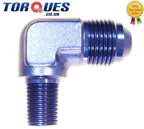 AN -8 (AN8 AN 08) to 1/4" NPT 90 Degree Adapter