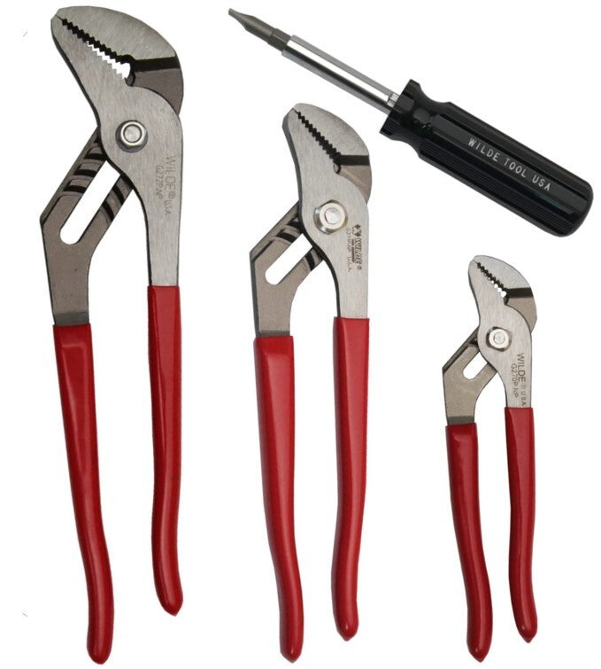 Wilde Locking Channel Plier Set 3pc