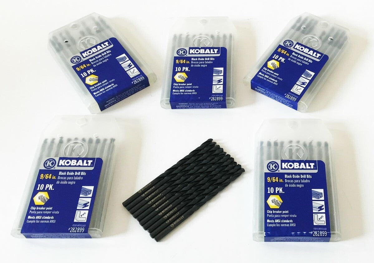 Kobalt 9/64" Laser Etched Black Oxide High Speed Drill Bits by Kobalt