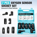 7PCS O2 Oxygen Sensor Oil Pressure Socket Sets Oxygen Socket Wrench