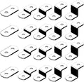 Offset Canvas Clips for Picture Framing Assorted Small Sizes, 10 Each