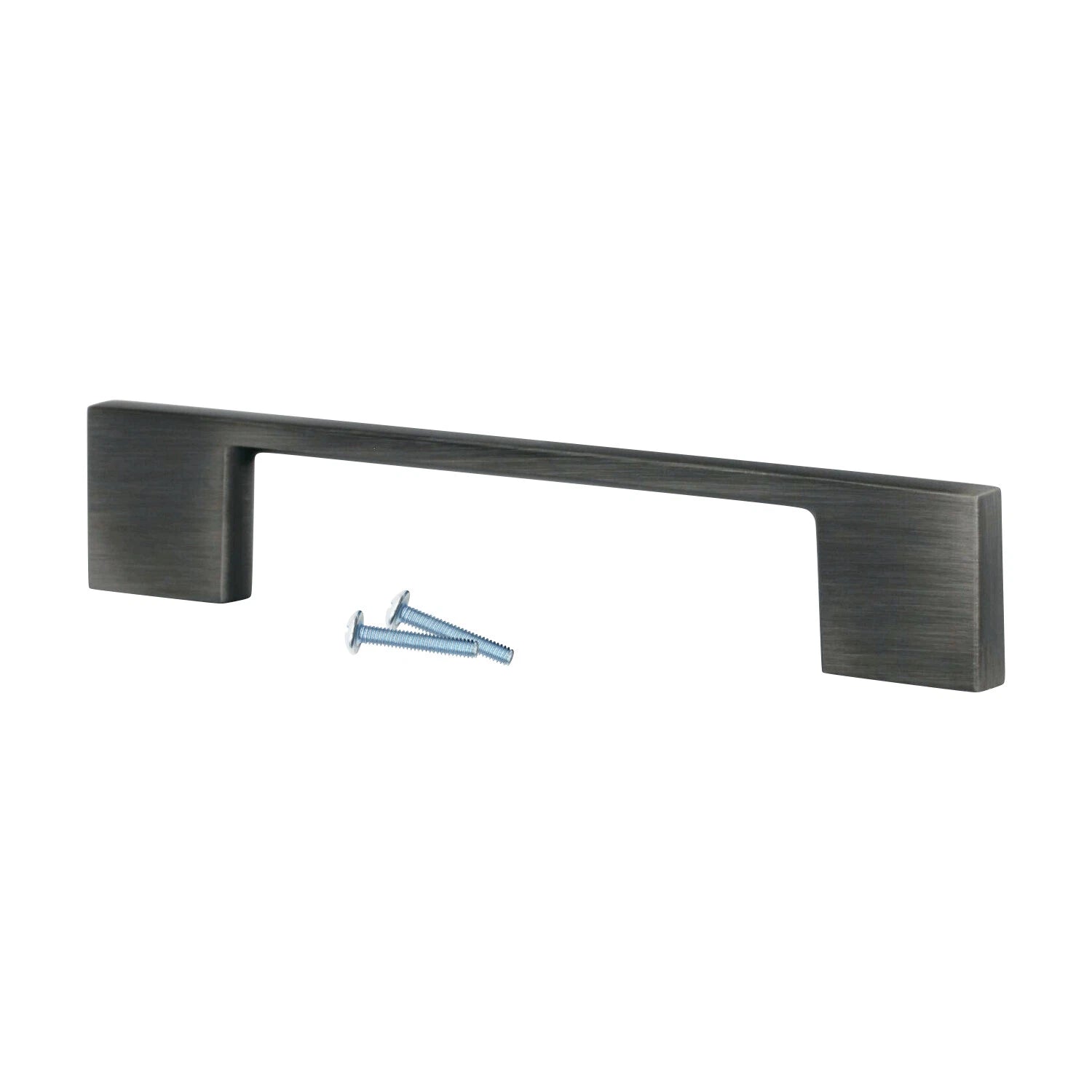 2 Pack Modern Tele 3-3/4" Antique Nickel Kitchen Cabinet Handle Pull