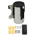 16ft Retractable Wall Mount Barrier Belt Queue Ribbon Post Strap Rope