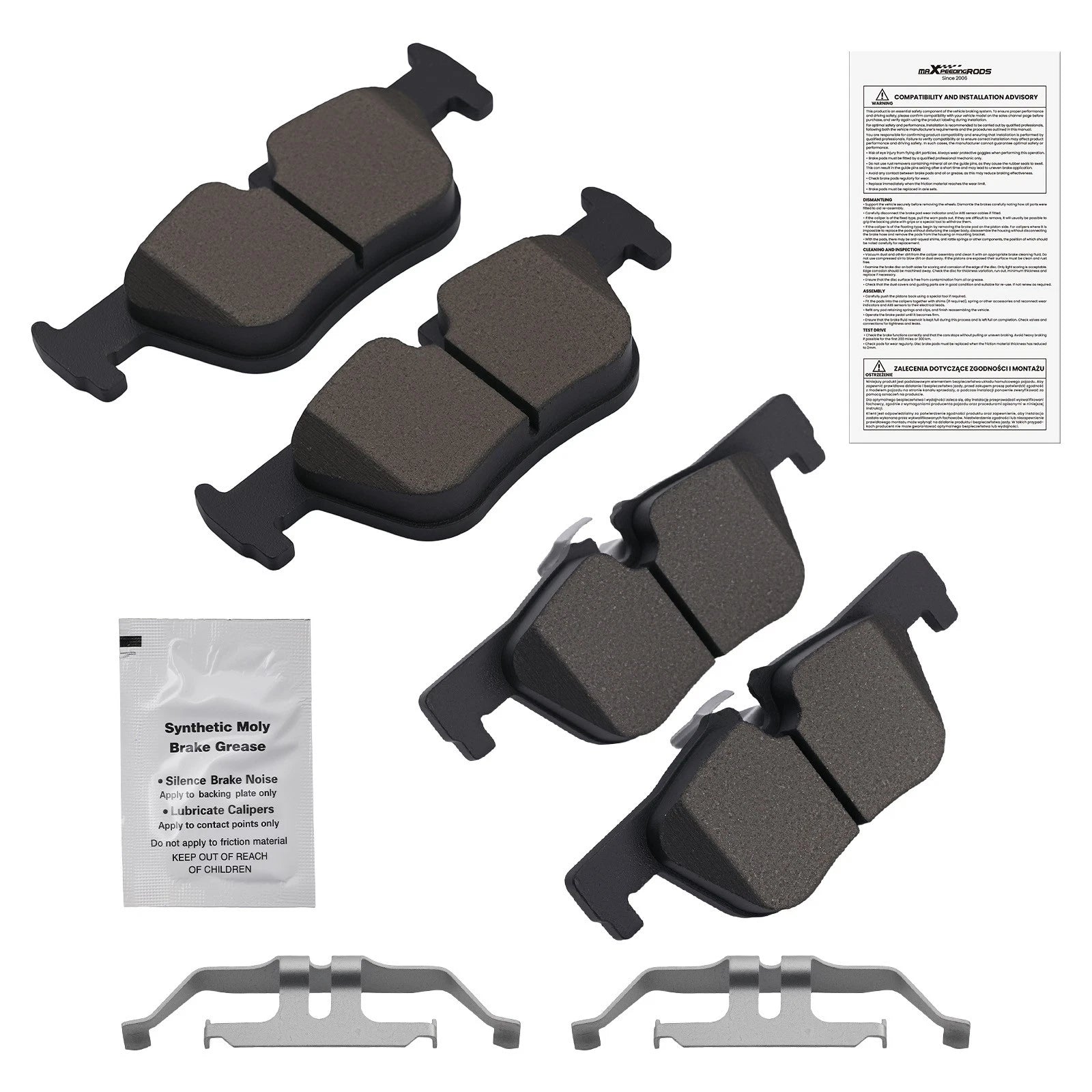 Rear Brake Pads Kit for BMW 228i 230i 320i 328d 328i 330i 428i 430i xDrive P1613