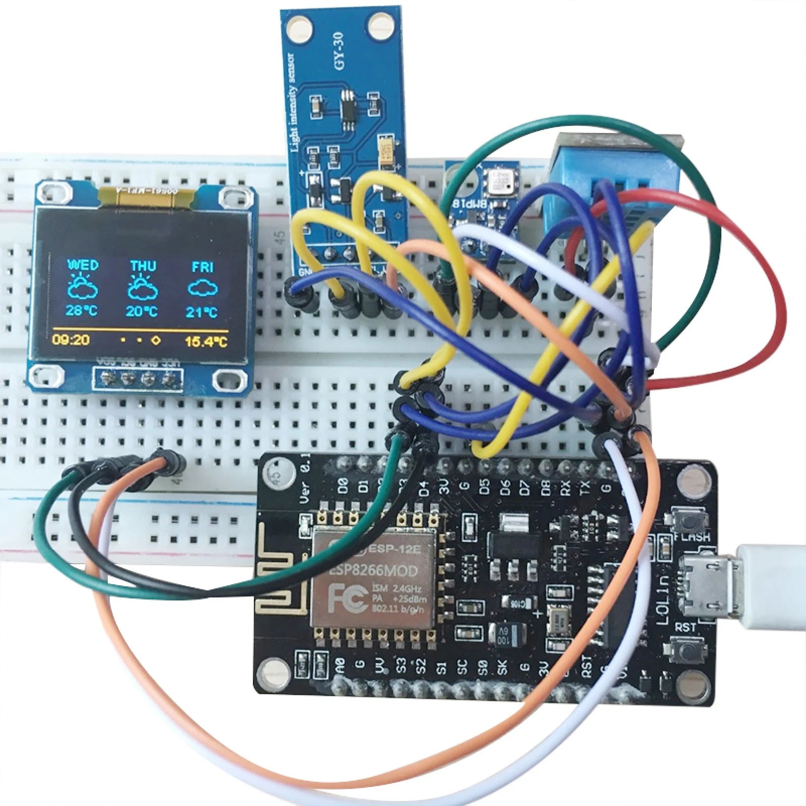 Esp8266 Weather Station Atmosphetic Pressure Light Sensor For Arduino